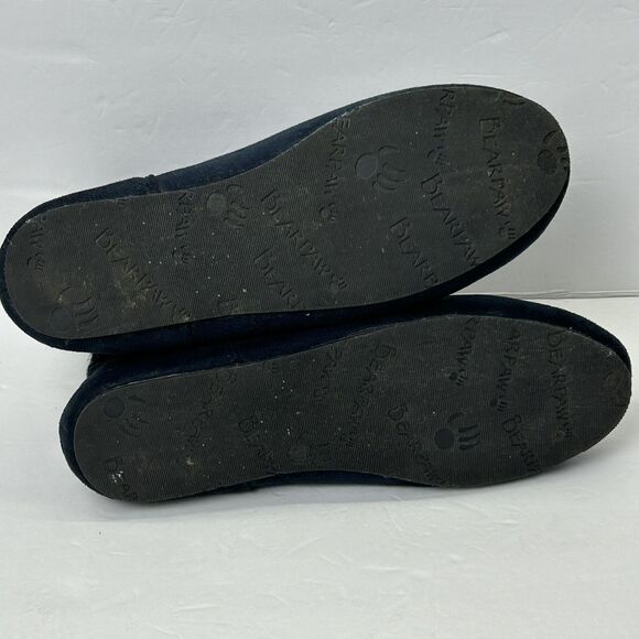 Bearpaw Natoma Women's 8 Blue Micro Suede Knit Packable Travel Slouchy Boot Wool - Picture 7 of 10